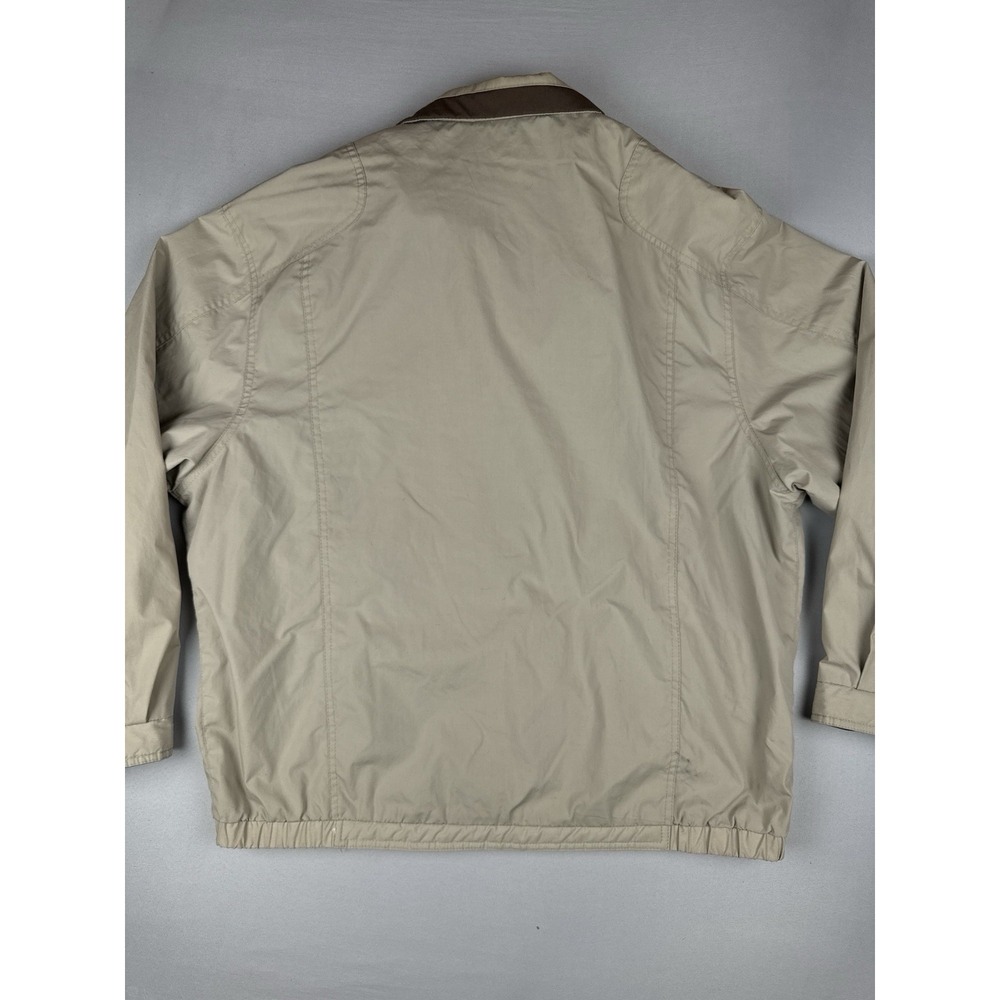 Vintage Members Only Jacket Tan Cafe Racer Cotton Blend L - Picture 9 of 16